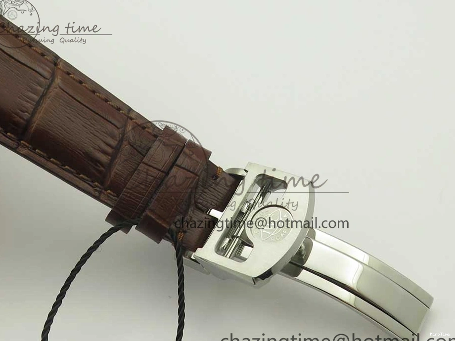 MIROTIME 0701 Lightweight Portuguese Tourbillon IW504602 SS ZF Best Edition Gray Dial on Brown Leather Strap 7177